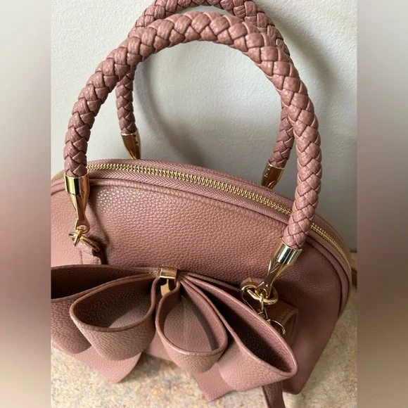 Crossi Dusty Rose Vegan Pebbled Leather Like new condition - Picture 5 of 12